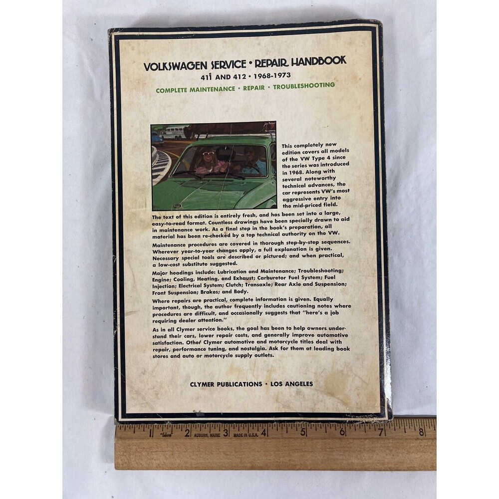 Clymer Publications Volkswagen service repair book 68’-73’ 411 and 412 Vintage - Picture 5 of 11